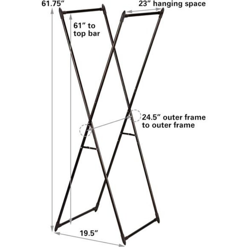 Laundry Valet Garment Rack | Drying Rack | Bronze - Picture 4 of 7